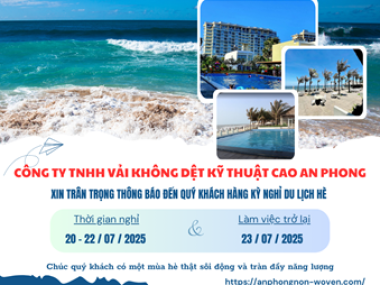 AN PHONG XIN THÔNG BÁO NGHỈ DU LỊCH HÈ 2025